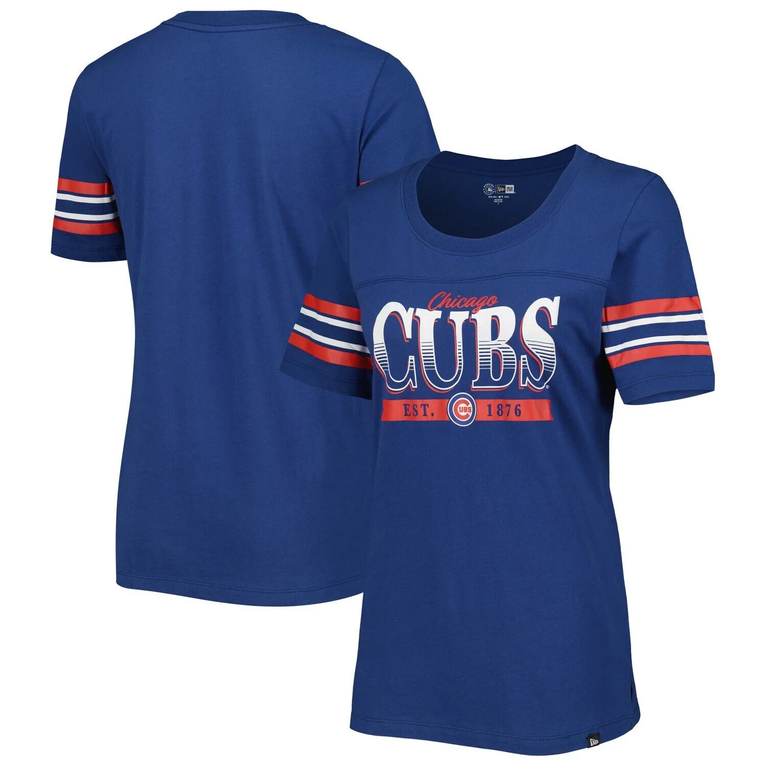 

Синяя женская футболка в полоску New Era Chicago Cubs Team New Era, Синий