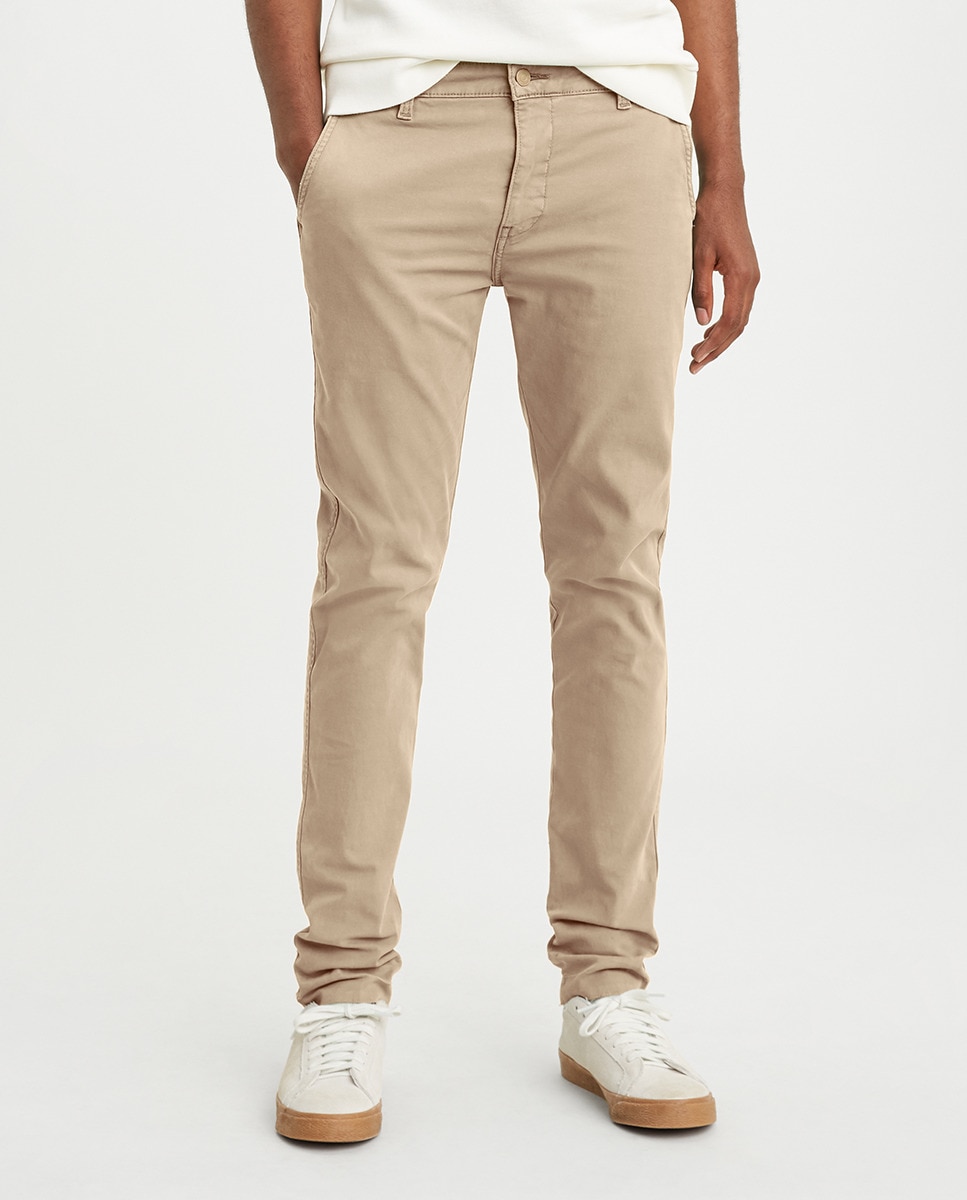 Коричневые узкие мужские брюки чинос Levi's, коричневый