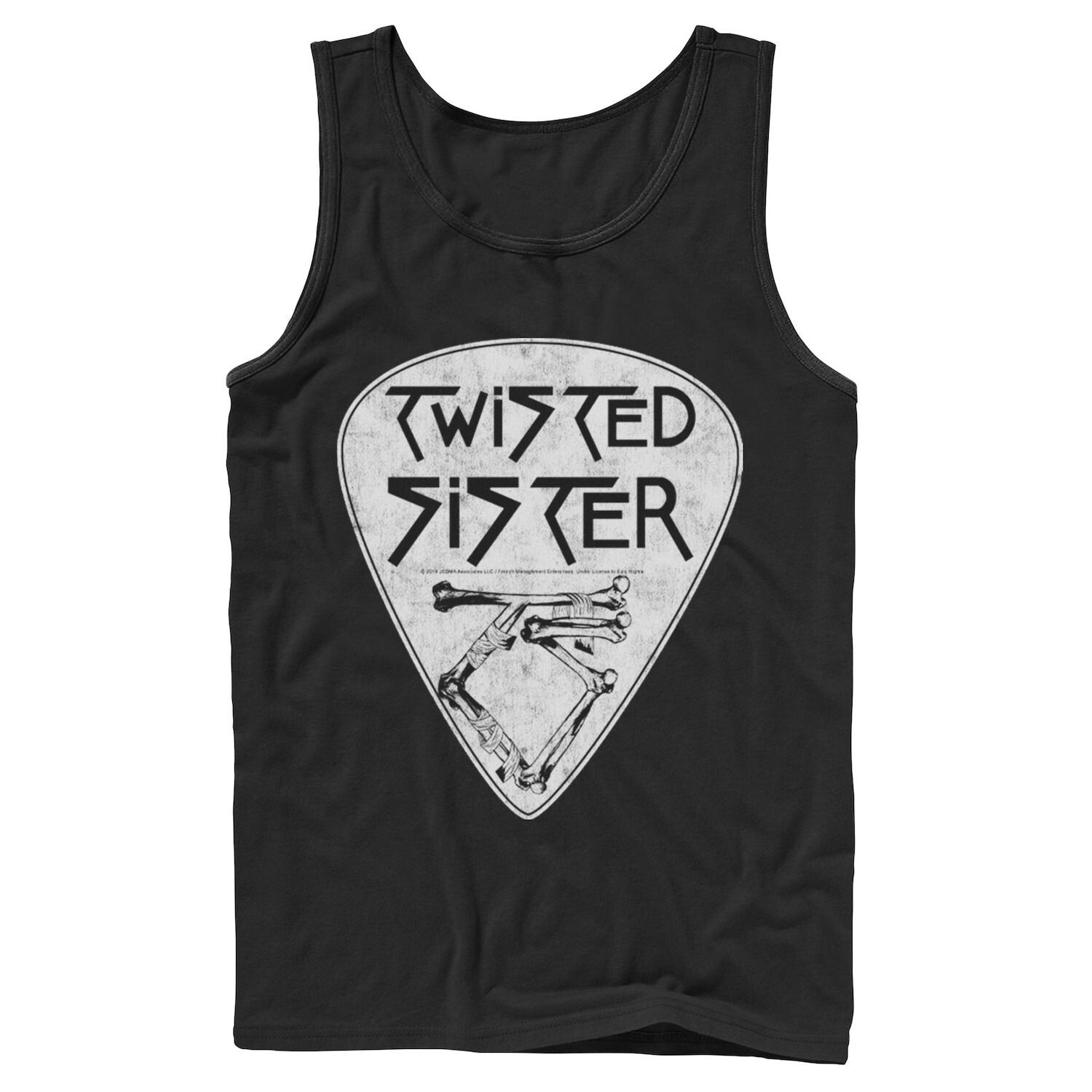 

Мужская майка с логотипом Twisted Sister и рисунком гитары Licensed Character