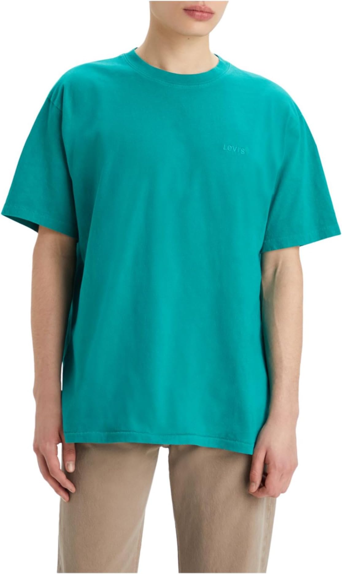 Красная винтажная футболка с вкладками Levi's, цвет Sporting Green Garment Dye