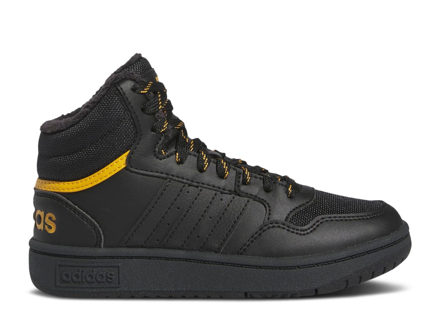 

Кроссовки adidas Hoops 3.0 Mid J 'Black Preloved Yellow', черный