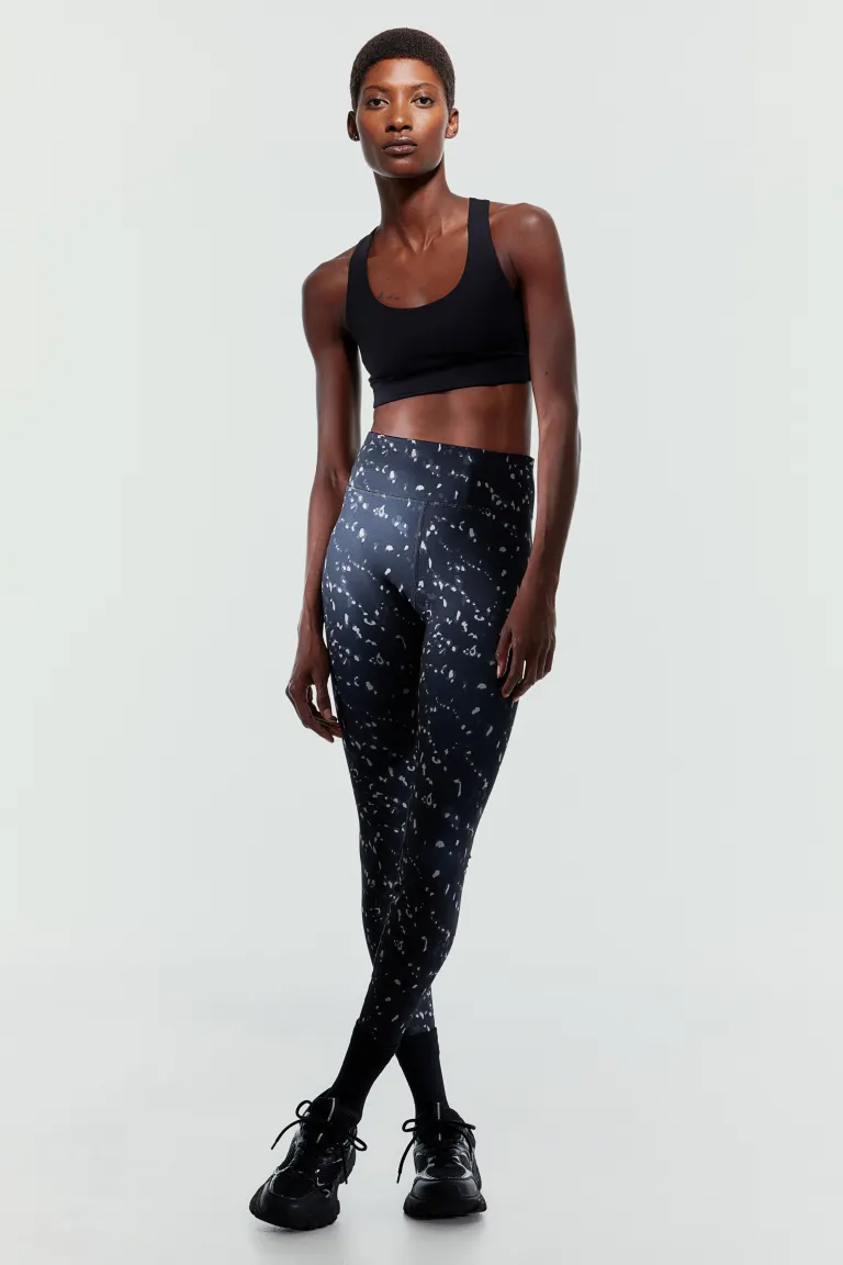 

Спортивные леггинсы с высокой талией H&M, черный