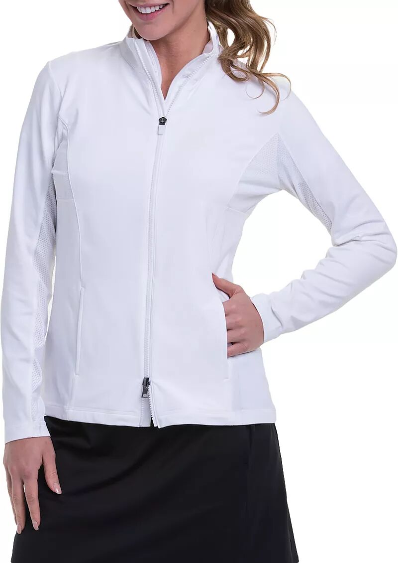 Женская куртка для гольфа из матового джерси Ep New York с длинными рукавами, белый