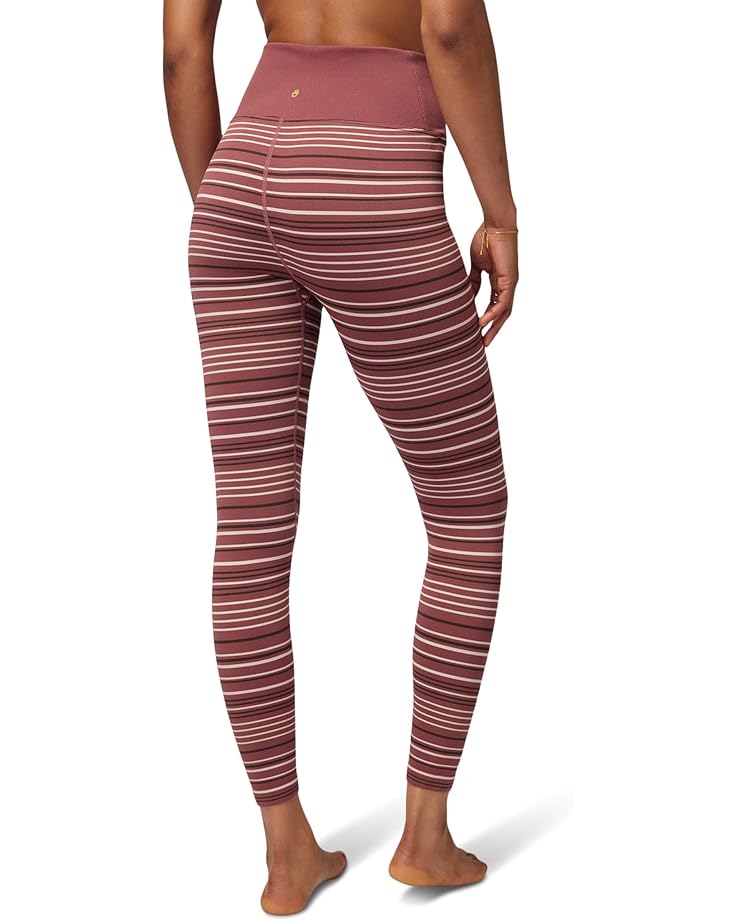 

Брюки Spiritual Gangster Wrap Front Love Sculpt 7/8 Leggings, цвет Washed Burgundy Stripe