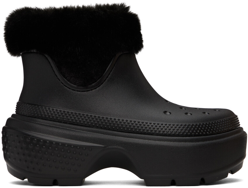 

Черные топающие ботинки Crocs, Черный