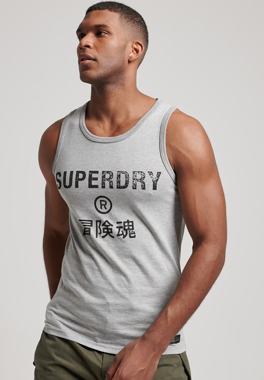 

Футболка с принтом Superdry, темно-серый
