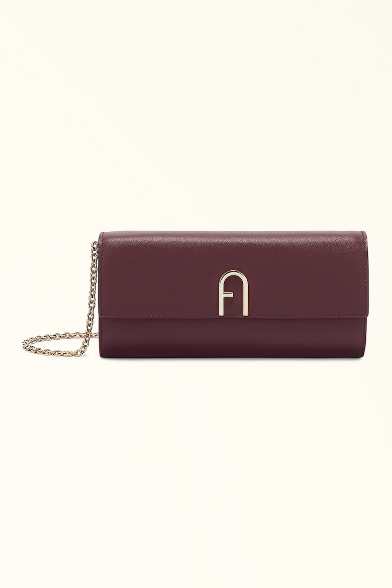 

Кожаный клатч Flow на цепочке Furla, фиолетовый