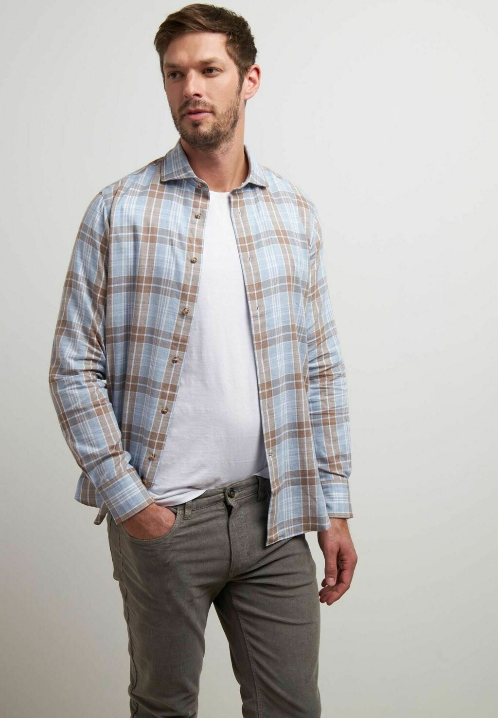 

Рубашка Regular Fit Check Conbipel, цвет azzurro
