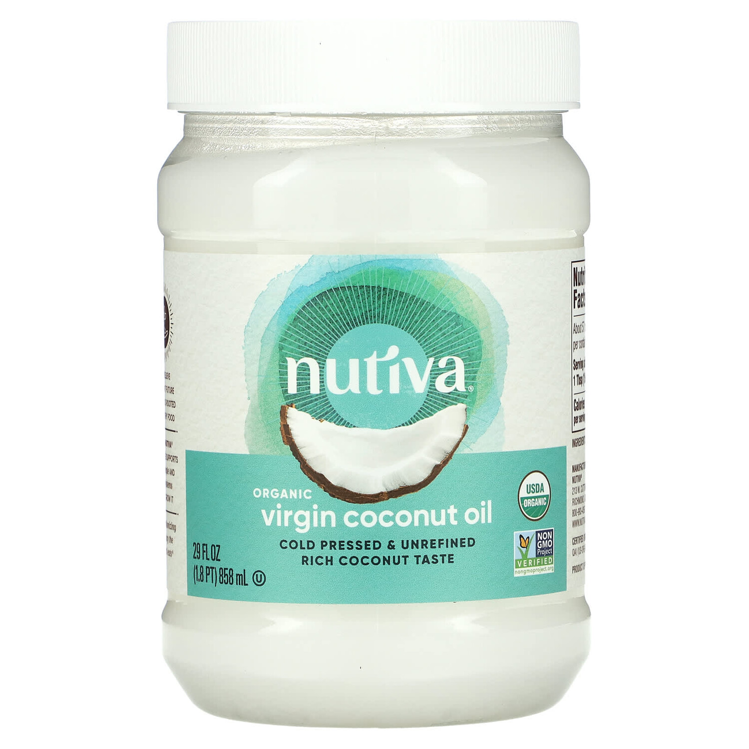 

Органическое кокосовое масло первого отжима, 858 мл (29 жидк. унций), Nutiva