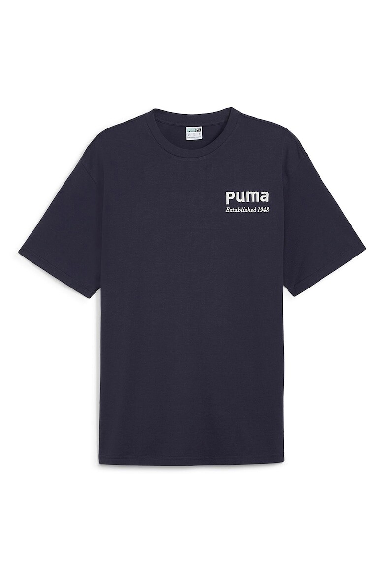 

Хлопковая футболка с вышитым логотипом Puma, синий
