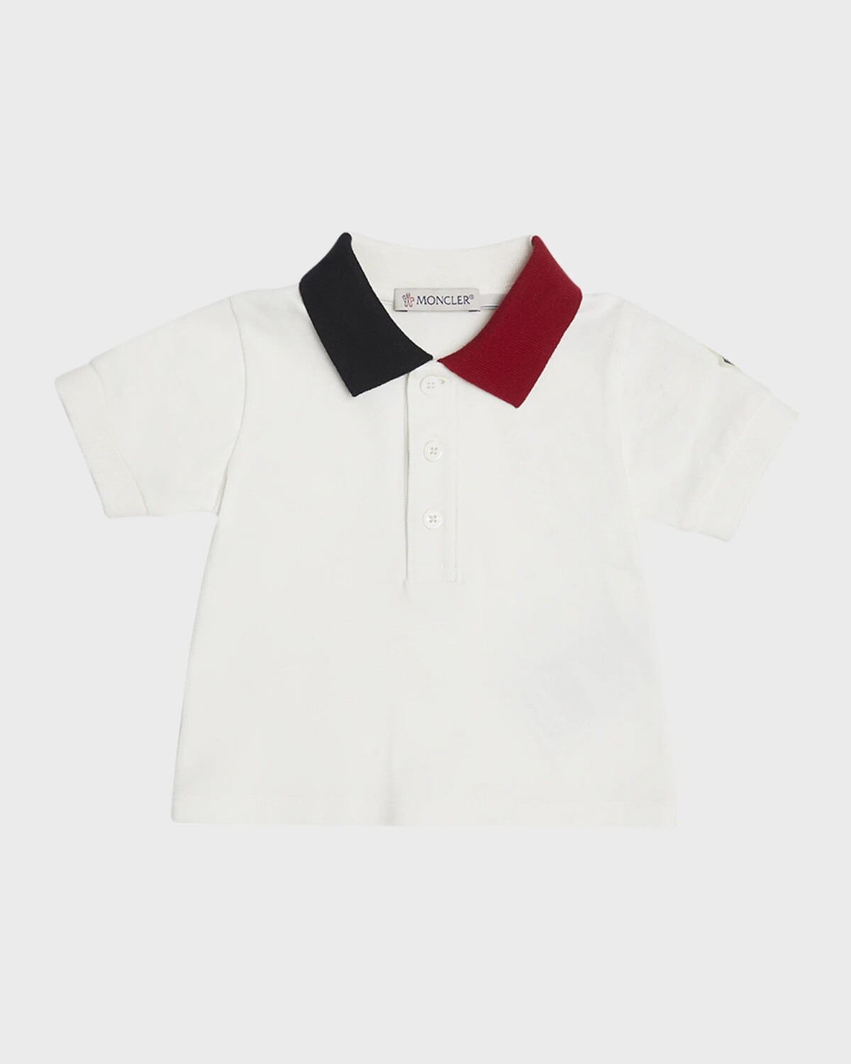

Двухцветная рубашка-поло с воротником для мальчика, размер 6M-3 Moncler, цвет Natural