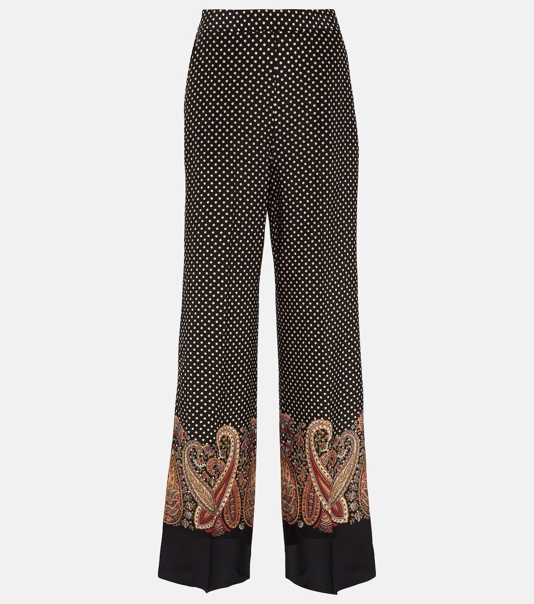 

Бархатные широкие брюки ETRO, черный