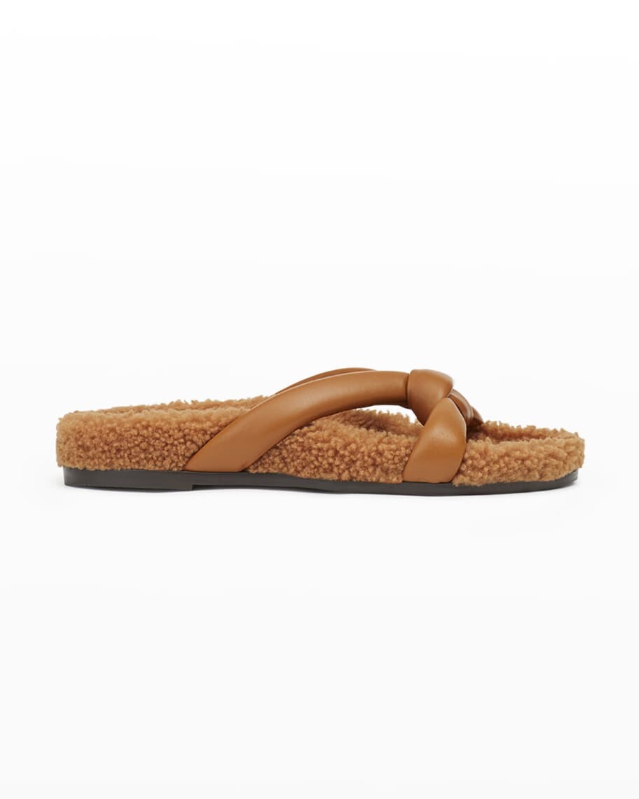

Кожаные шлепанцы Honore с короткими шлепанцами Lafayette 148 New York