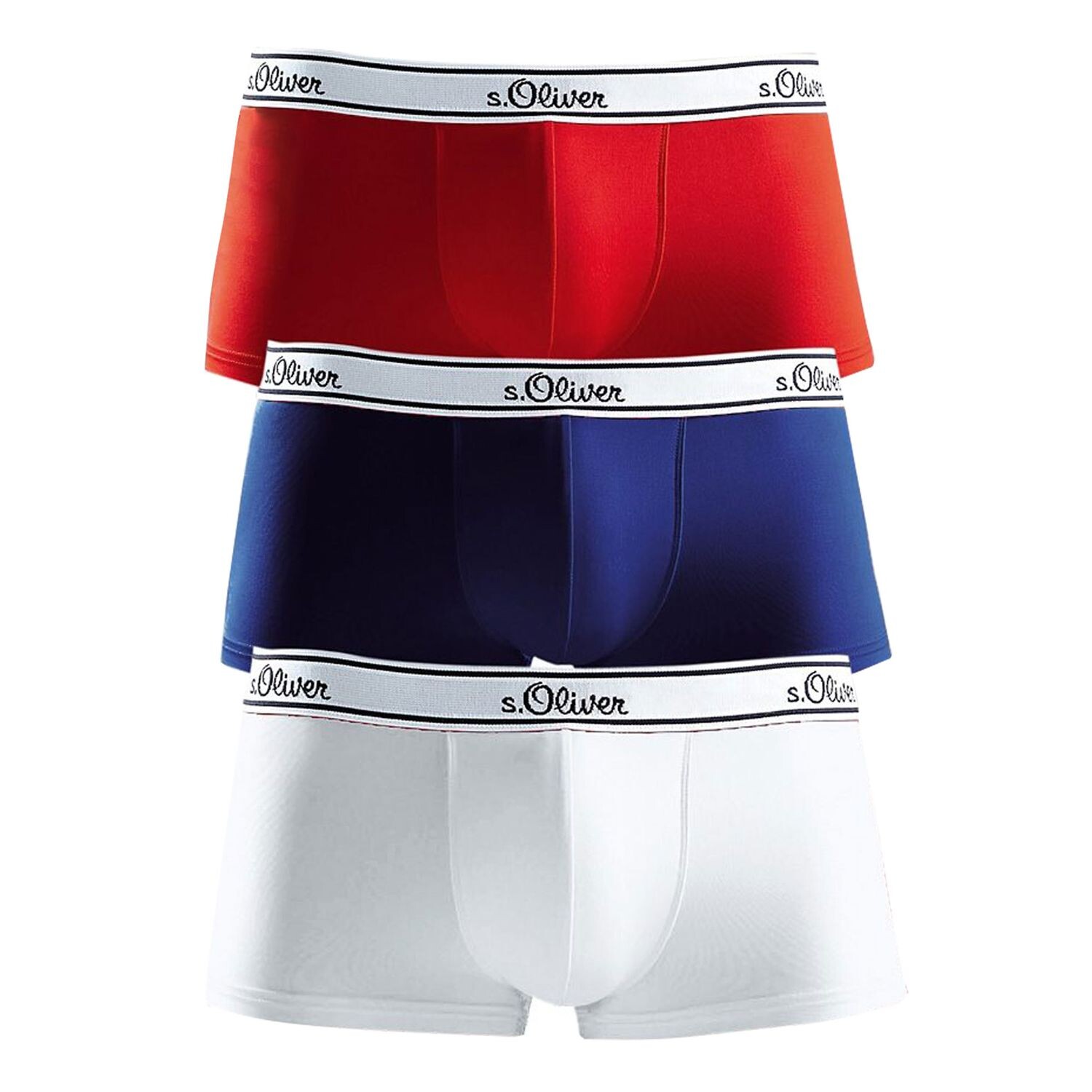 

Боксеры S Oliver Hipster 3 шт, цвет Navy / Rot / Weiß