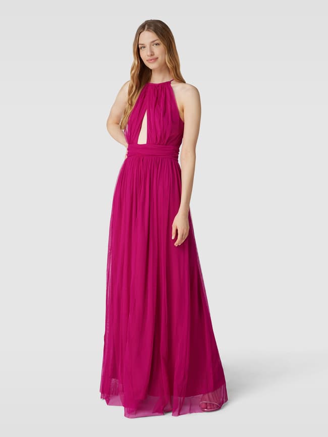 Вечернее платье с вырезом LACE & BEADS, розовый корсет satin and lace cincher – розовый l