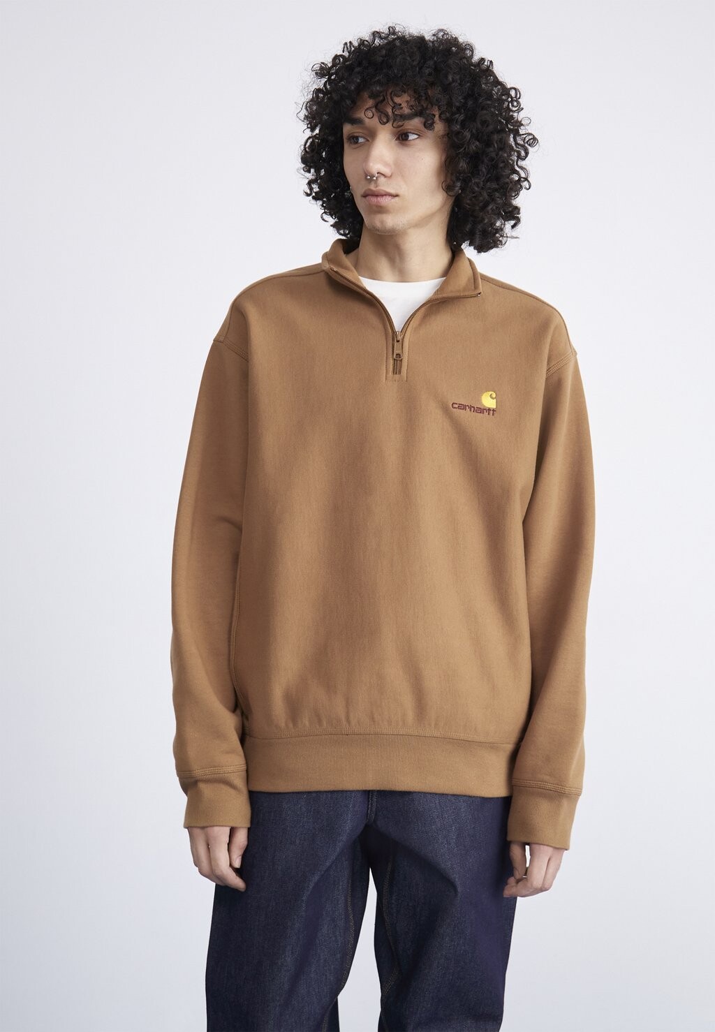 Толстовка Zip American Script Carhartt WIP, цвет hamilton brown