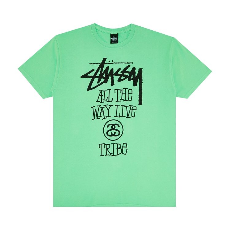

Футболка Stussy All The Way Live 'Neon Green', зеленый