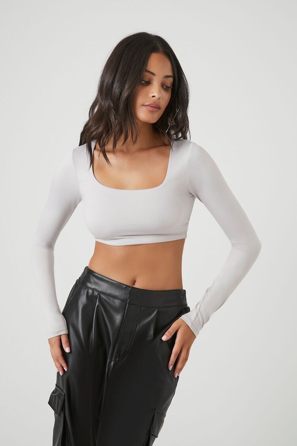 

Укороченный топ с длинными рукавами Contour Forever 21