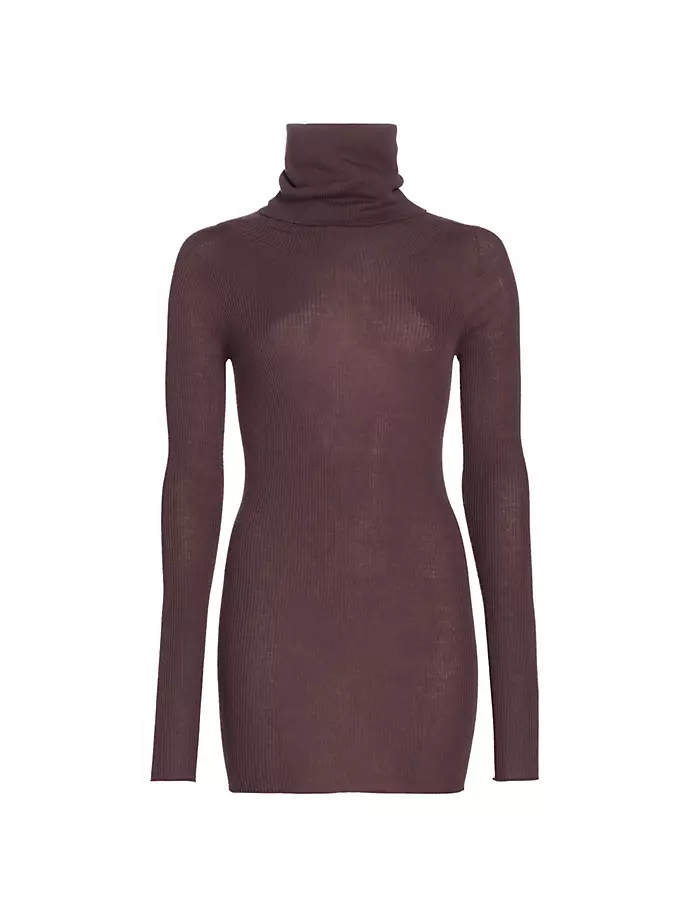 

Шерстяная туника-труба рельефной вязки Rick Owens, цвет amethyst