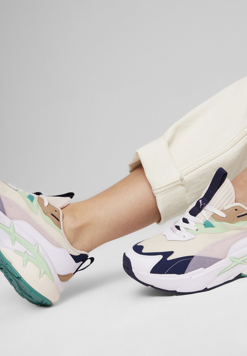 Кроссовки низкие SPINA NITRO Puma, цвет sugared almond-fresh mint