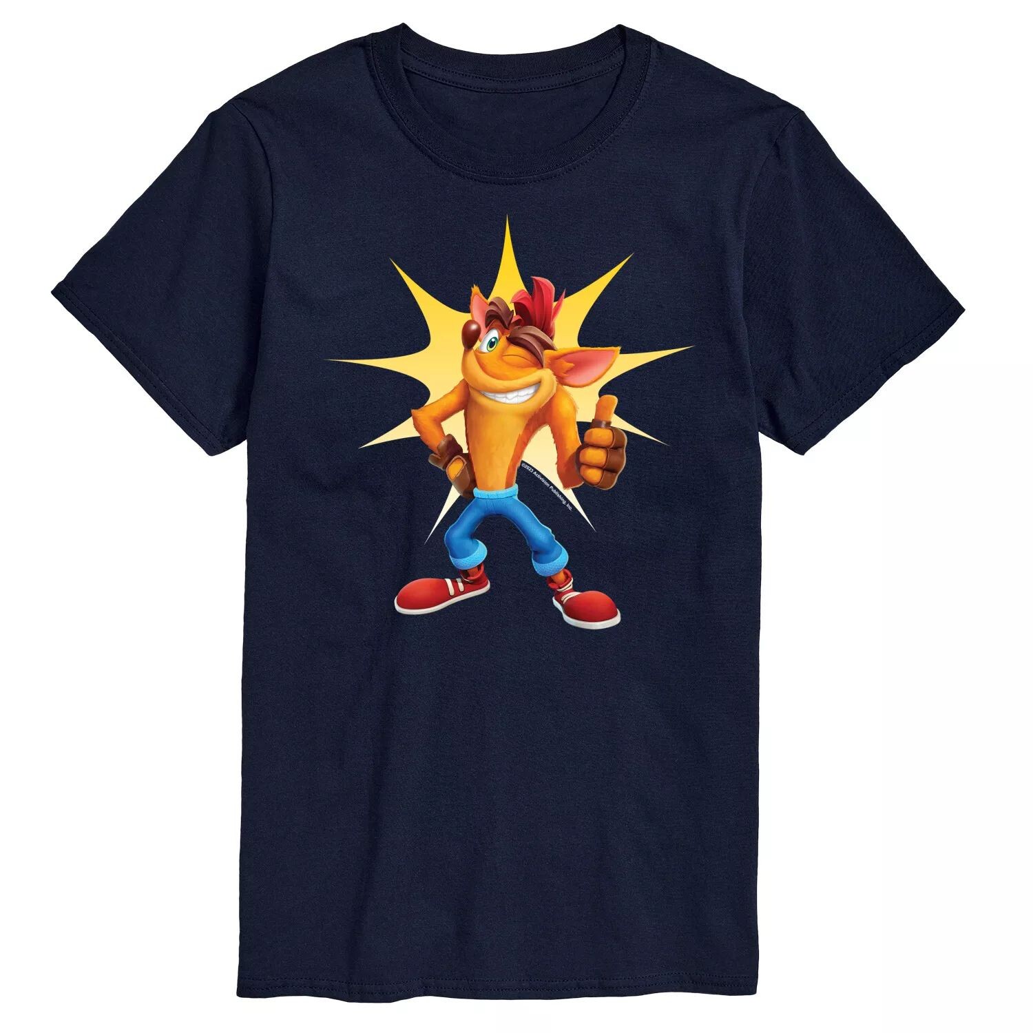 

Футболка Big & Tall Crash Bandicoot с рисунком «палец вверх» Licensed Character, синий