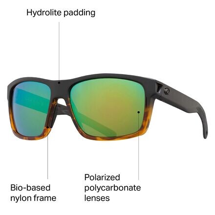 

Поляризованные солнцезащитные очки Slack Tide 580P Costa, цвет Green Mirror 580p/Matte Black/Tortoise Frame