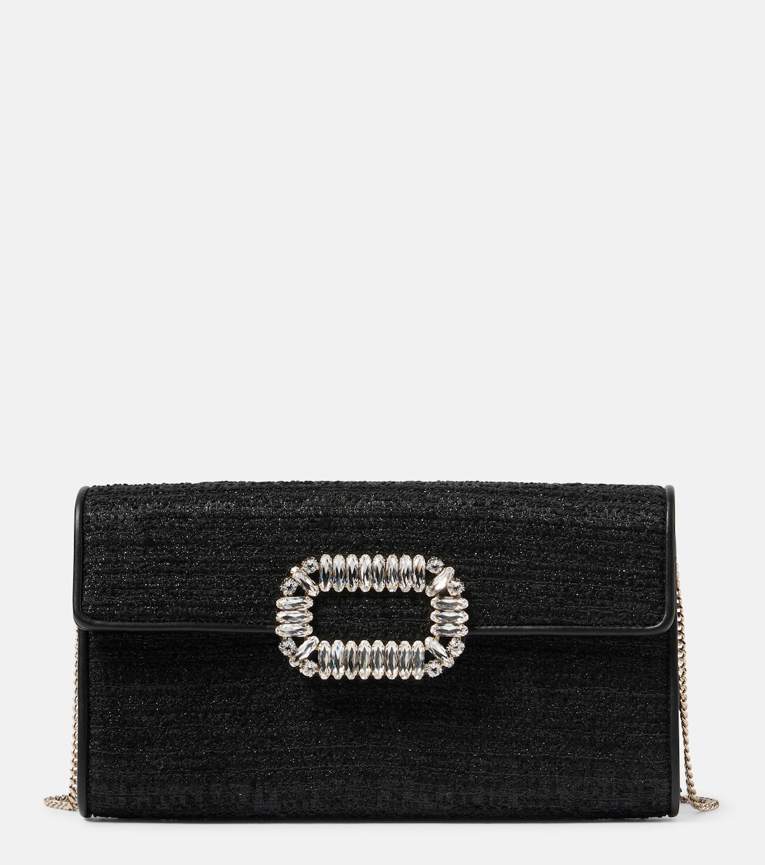 

Букет мини-твидовый клатч Roger Vivier, черный
