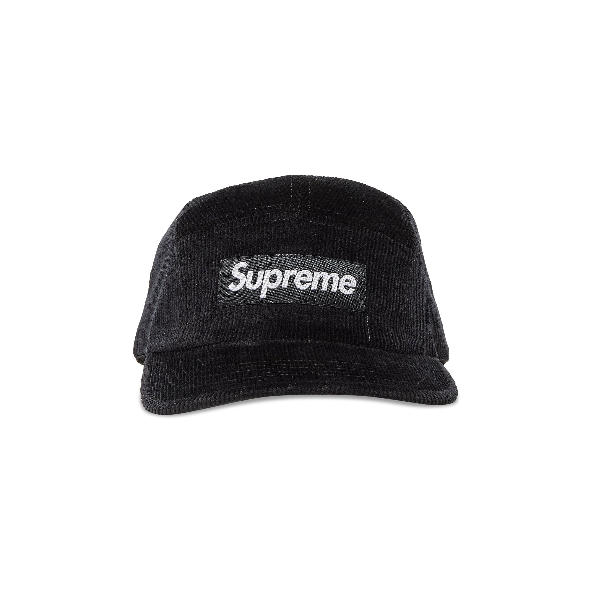 Вельветовая кепка Supreme, черная