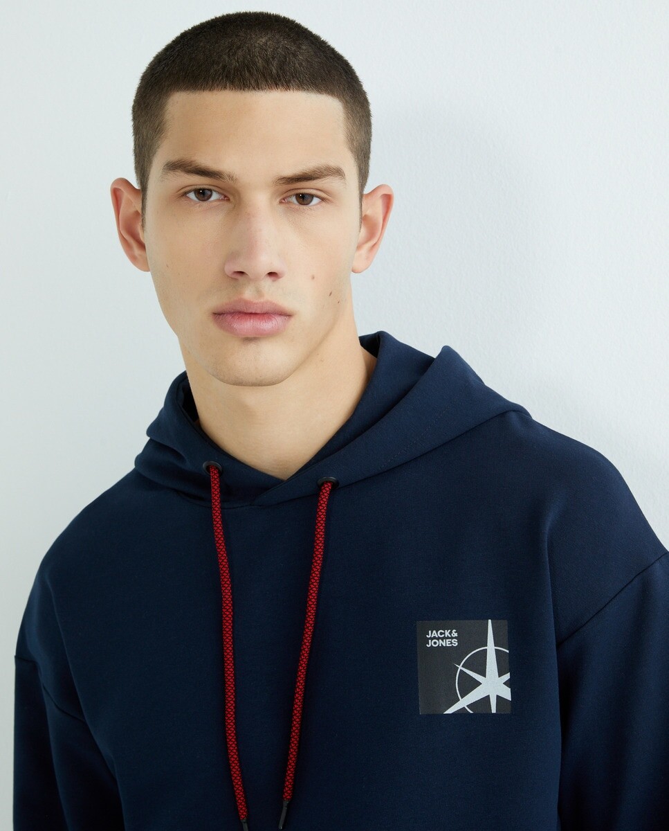 

Мужская толстовка с капюшоном Jack & Jones, синий