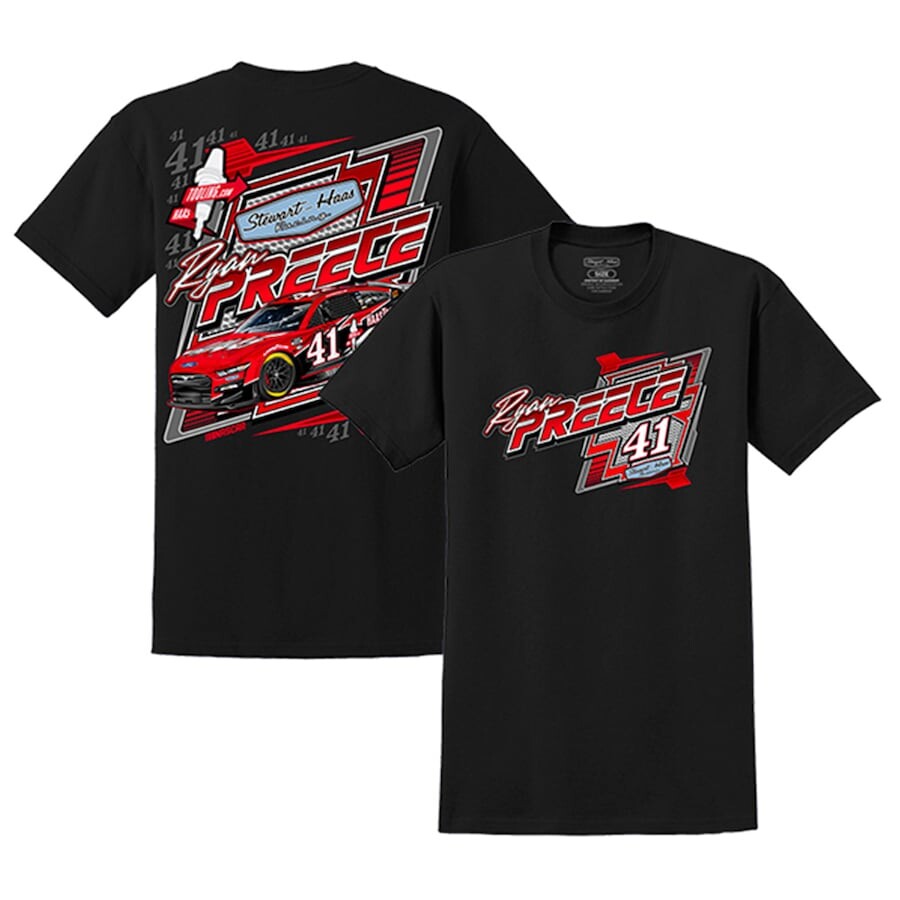 

Футболка с коротким рукавом Stewart-Haas Racing Team Collection Ryan Preece, черный