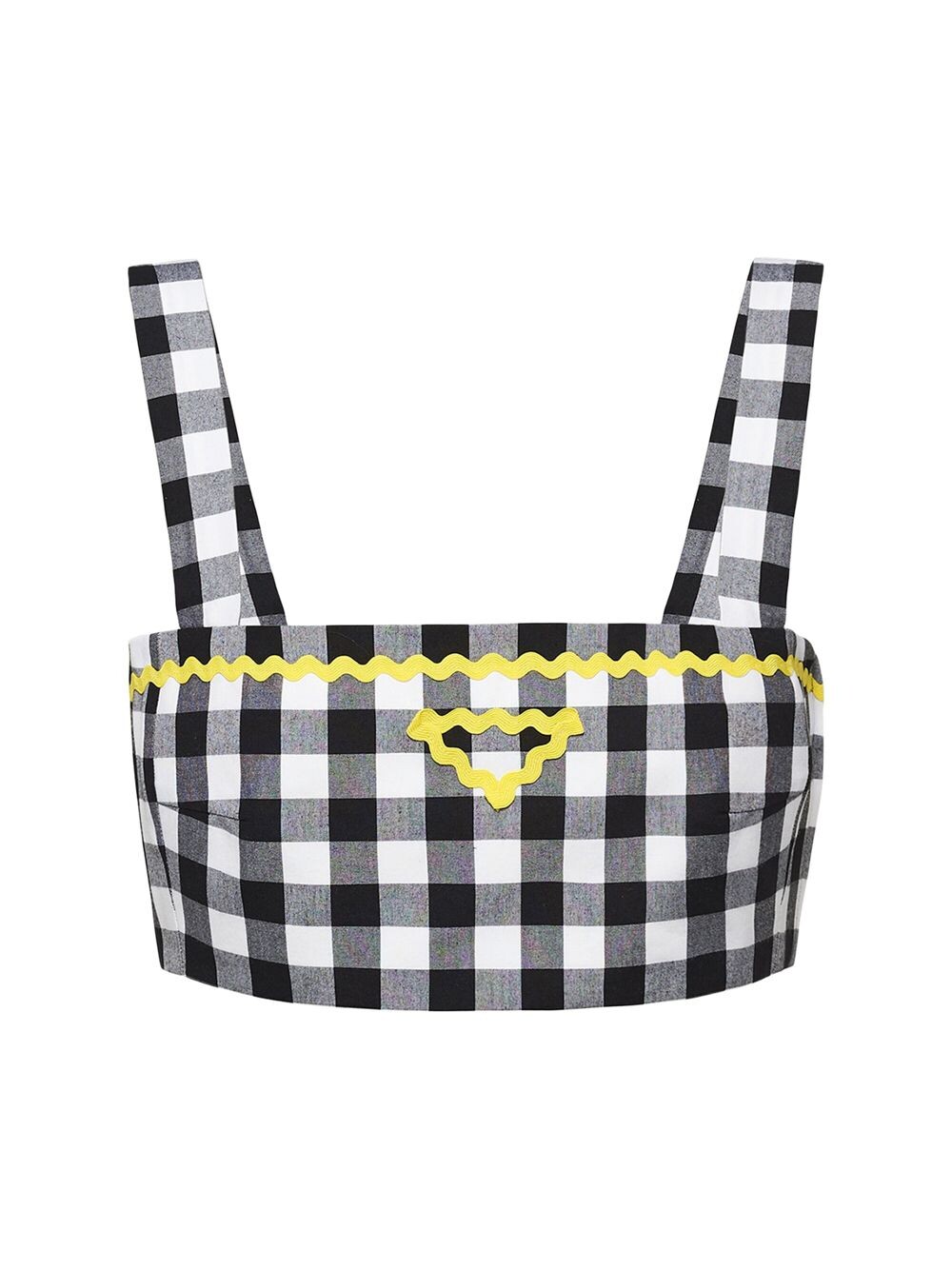 

Клетчатый топ в мелкую клетку Prada, черный