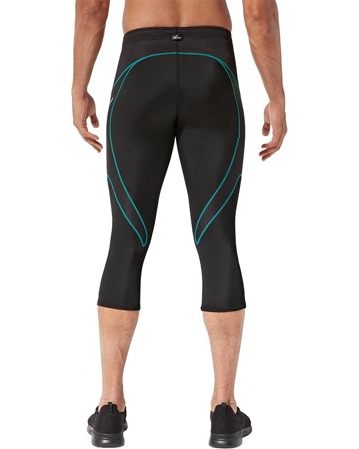 Брюки CW-X Stabilyx Joint Support 3/4 Compression Tights, цвет Black/Deep Lake