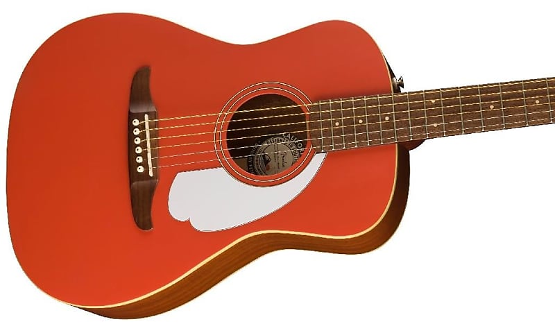Акустическая гитара Fender Malibu Player Acoustic Electric Guitar Fiesta Red цена и фото