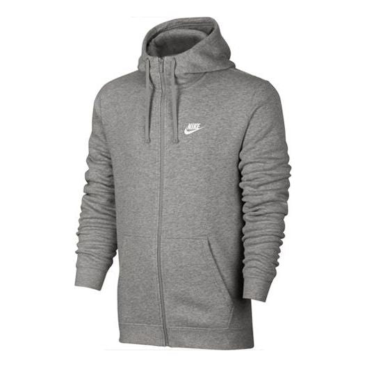 Куртка Nike Logo Embroidered Fleece Lined Hooded Jacket Gray, серый