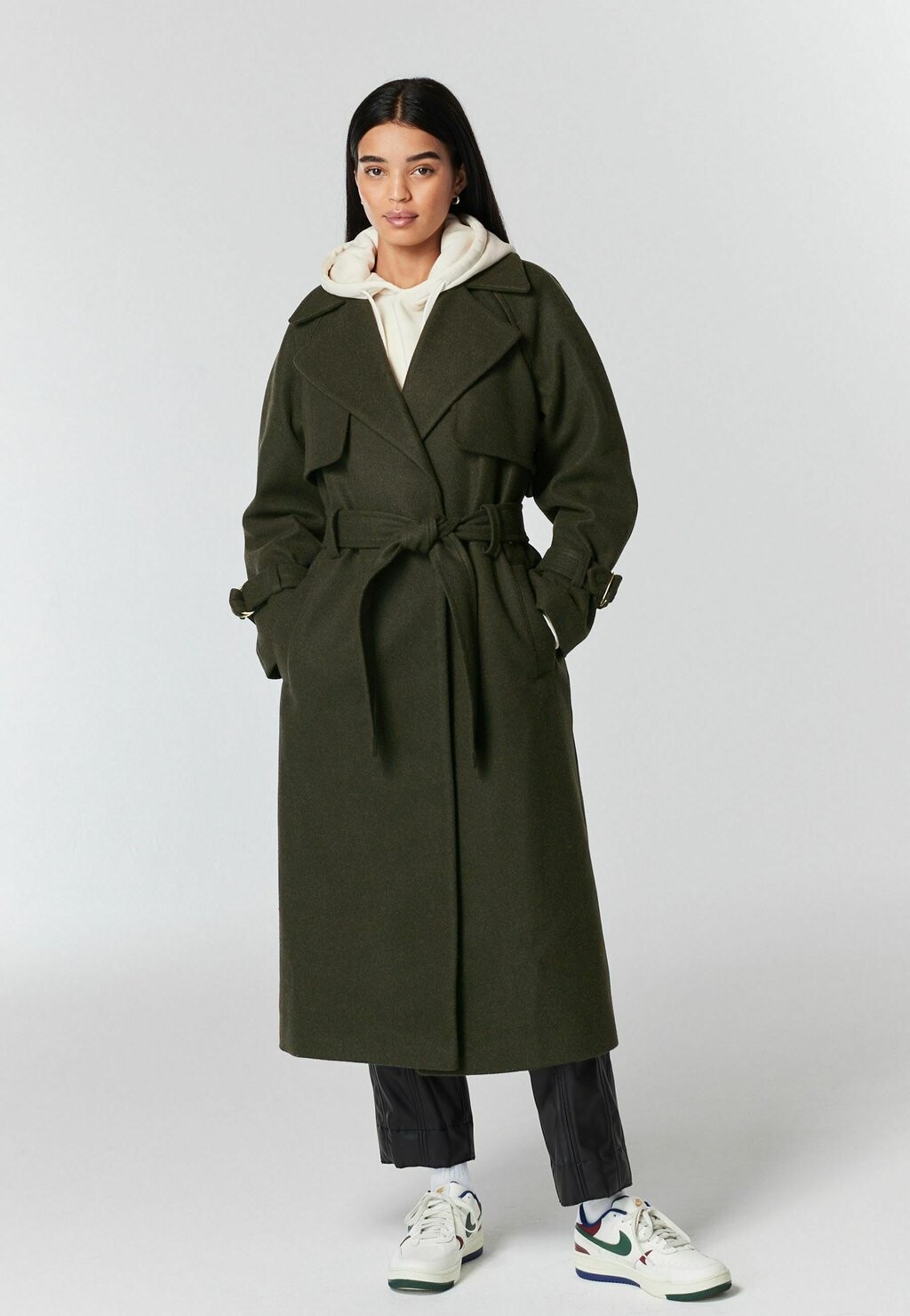 

Классическое пальто Trench Style Petite. Next, цвет khaki green