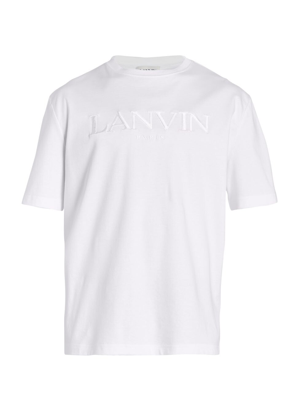 

Тональная футболка с вышитым логотипом Lanvin, белый