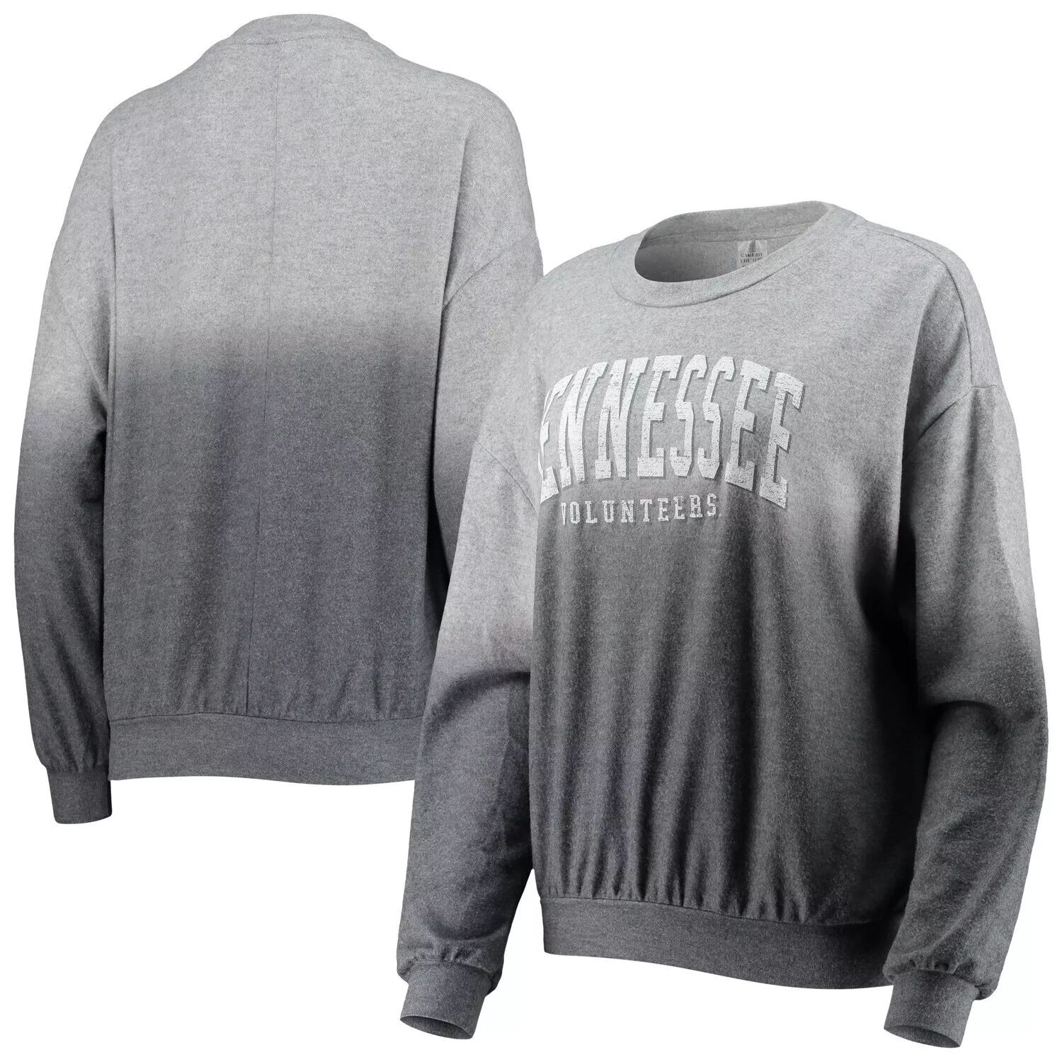 

Женский пуловер Gameday Couture темно-серого цвета Tennessee Volunteers с медленным выцветанием Hacci с эффектом омбре, Серый