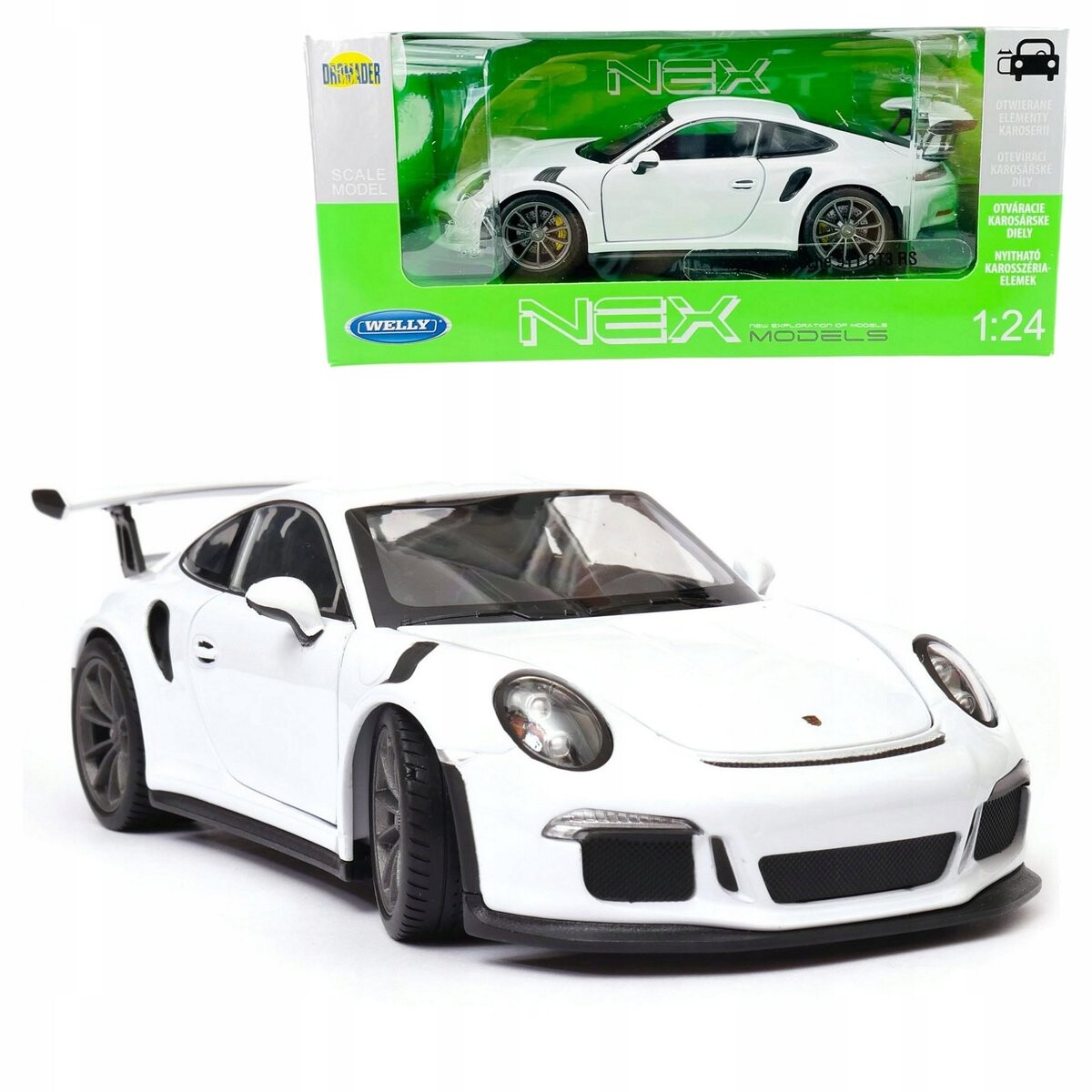 

Модель автомобиля Porsche 911 GT3 RS в масштабе 1:24 Welly авто HLO