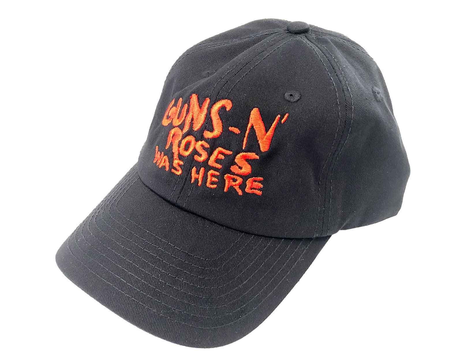 Бейсбольная кепка с логотипом группы Was Here Guns N Roses, черный бейсболка кепка камуфляжная с желтым принтом guns n’ roses 88