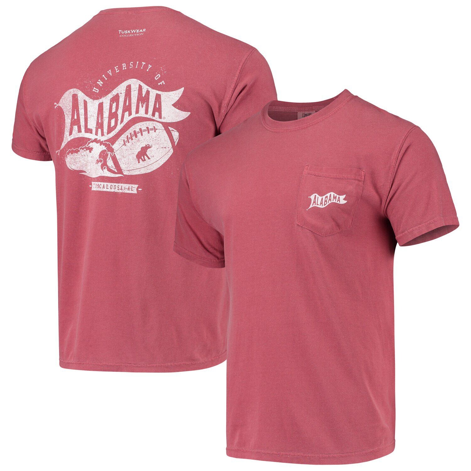 

Мужская футболка Crimson Alabama Crimson Tide Banner Wave Comfort Colors