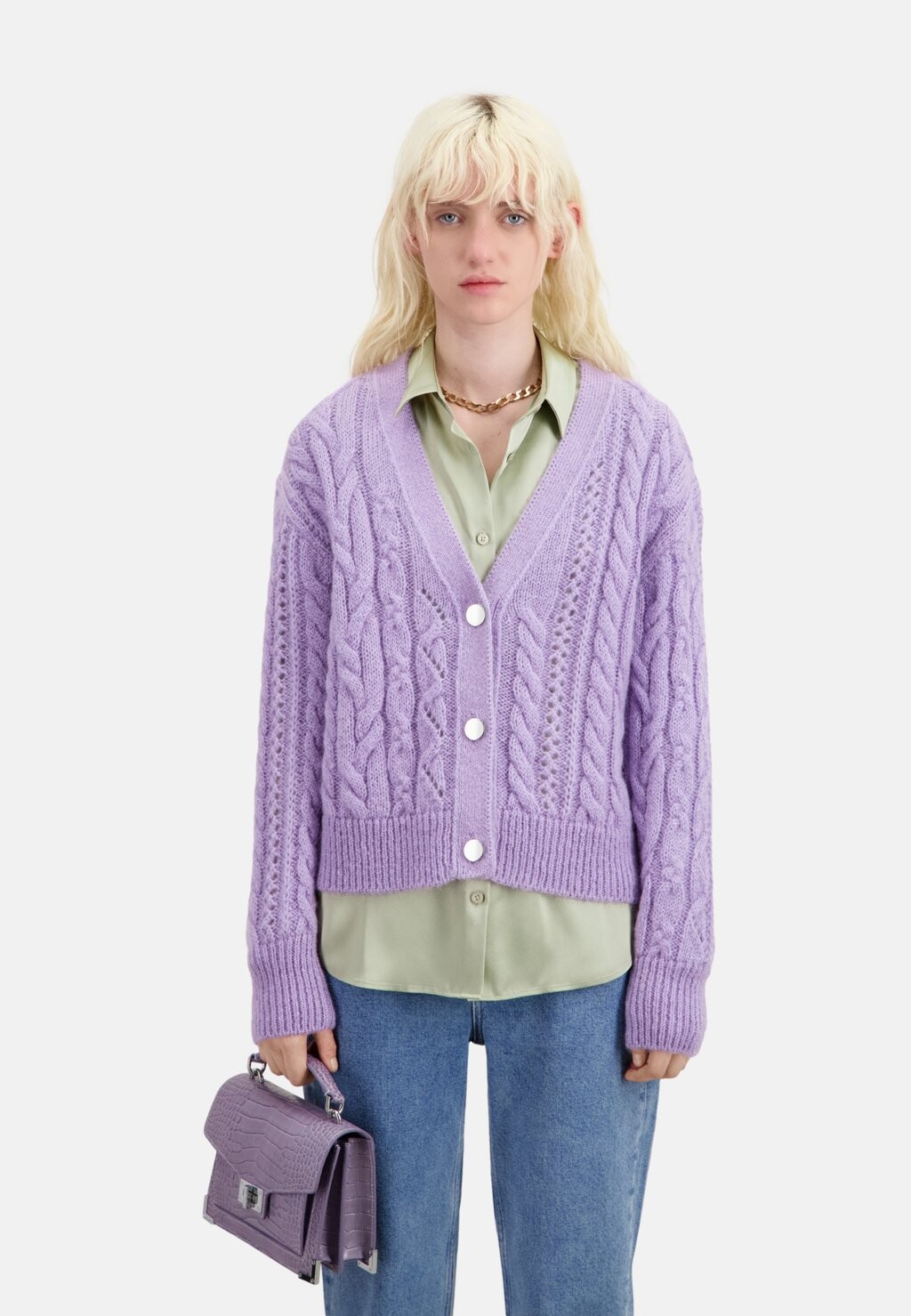 

Кардиган Cardigan The Kooples, фиолетовый