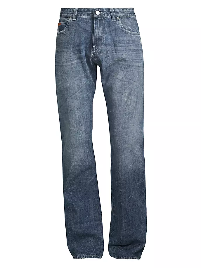 

Джинсы Bootcut с низкой посадкой Martine Rose, цвет noughties wash
