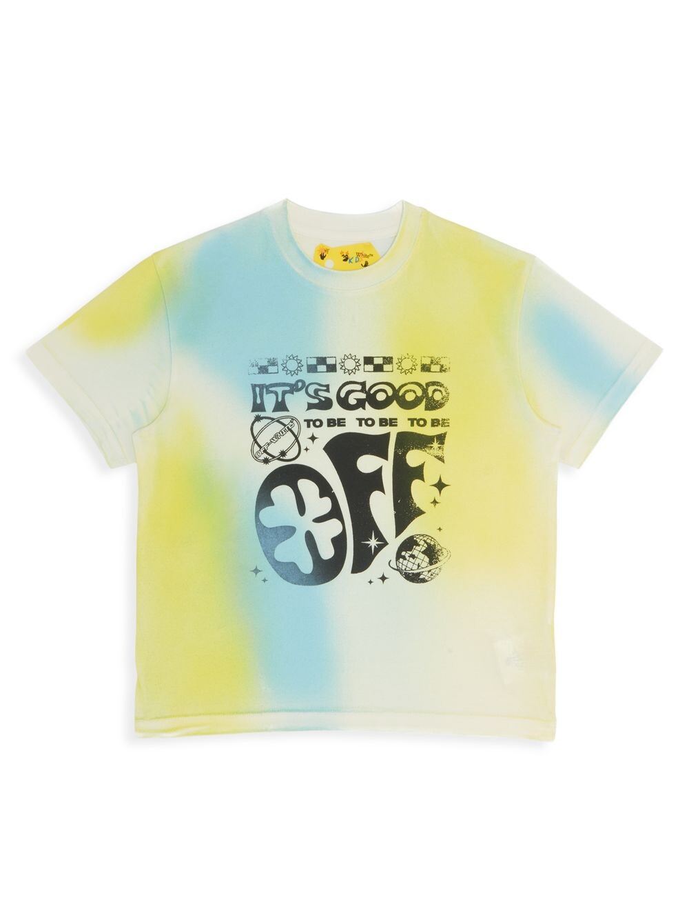 

Футболка с логотипом Little Kid's & Kid's Color Spot Off-White, разноцветный