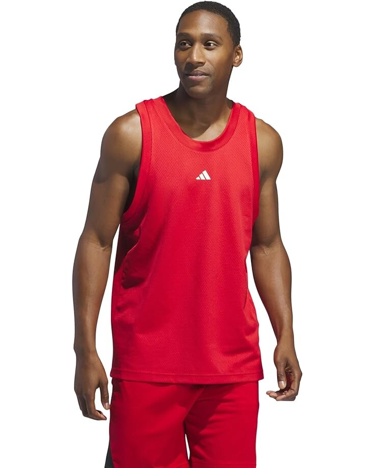 

Топ adidas Basketball Legends Tank Top, цвет Better Scarlet/White