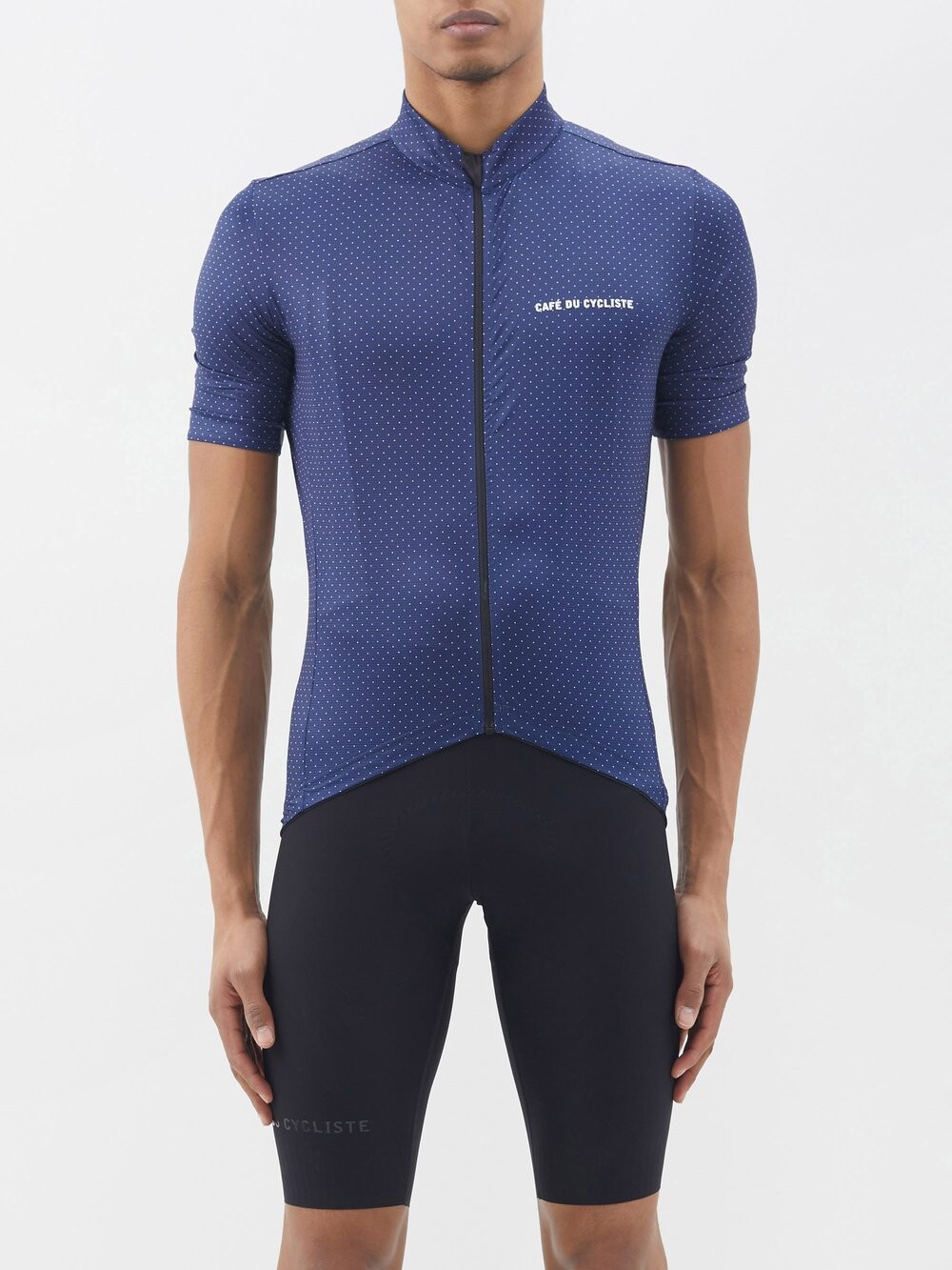 

Пятнистый велосипедный топ fleurette из джерси Café Du Cycliste, синий