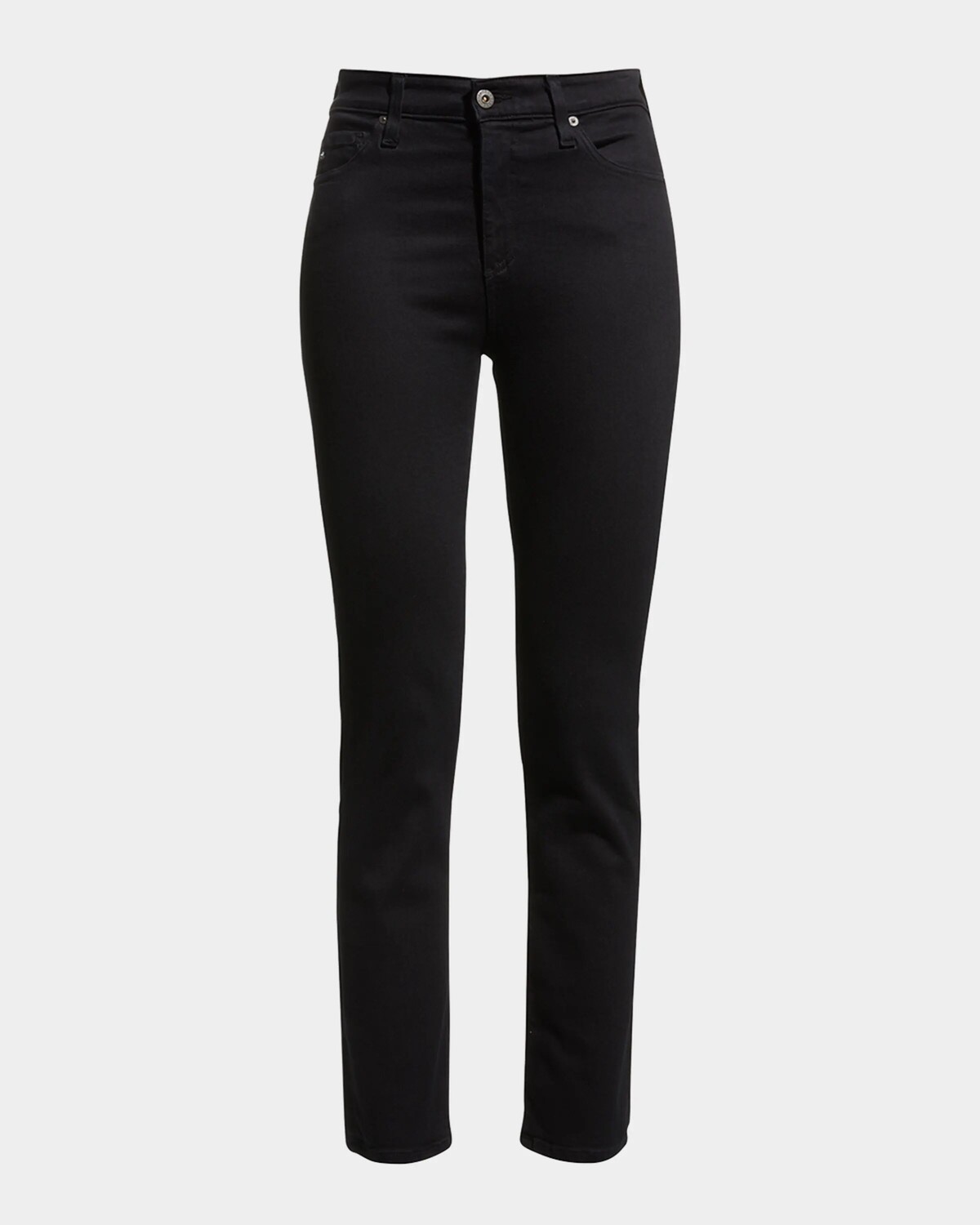 

Узкие прямые джинсы Mari с высокой посадкой Ag Jeans, цвет Opulent Black