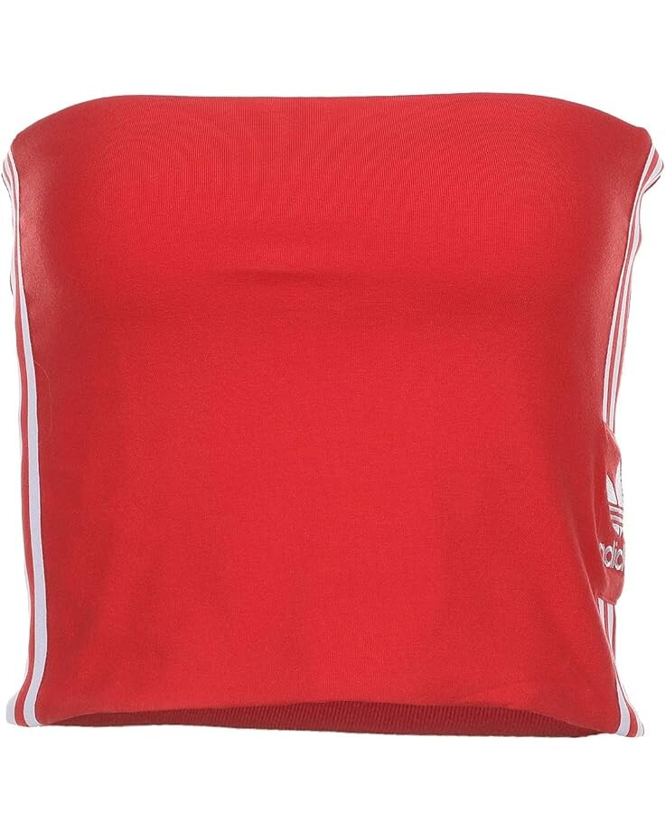 Топ Adidas adiColor Lock Up Logo Tube Top, цвет Lush Red/White