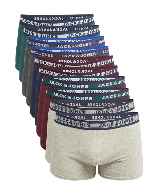 

Трусы-боксеры, 10 шт. Jack & Jones, темно-серый