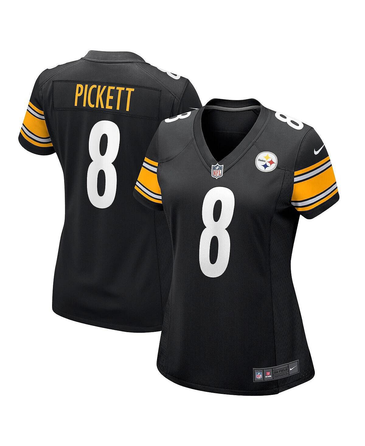 

Женская черная игровая майка Kenny Pickett Pittsburgh Steelers Nike, черный