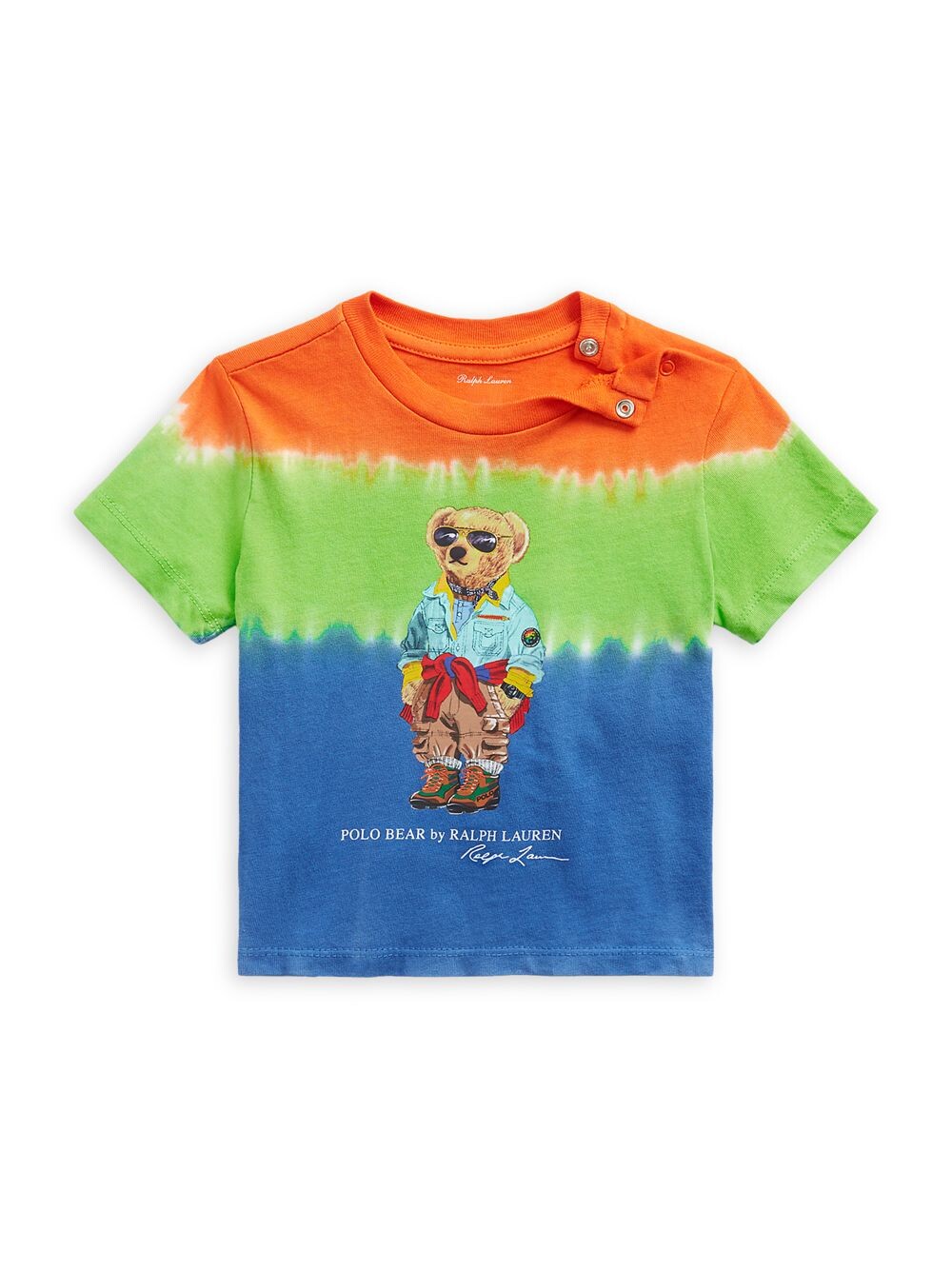 

Футболка с принтом тай-дай для мальчика Polo Bear Polo Ralph Lauren